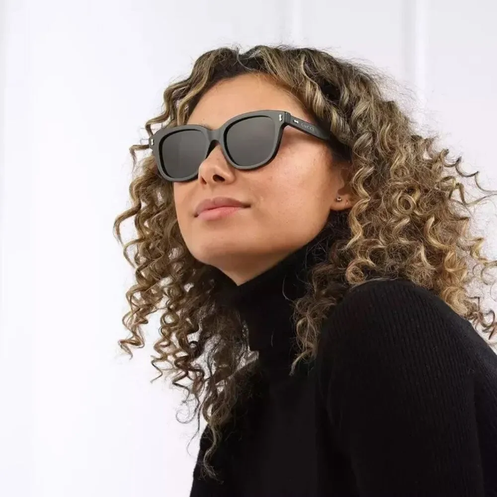 NEW Gucci GG1264S 001 Black Grey Square Women Sunglasses